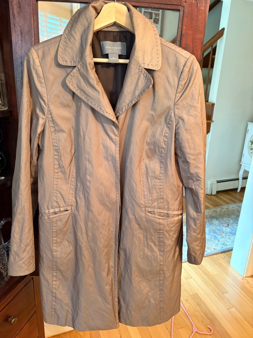 Ann Taylor Taupe Lightweight Trench Coat